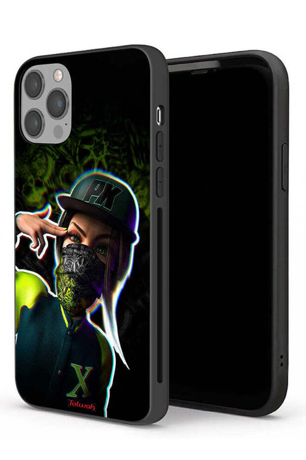 جراب حماية لجهاز Apple iPhone 12 Pro Max برسومات فنية جمالية للبنات