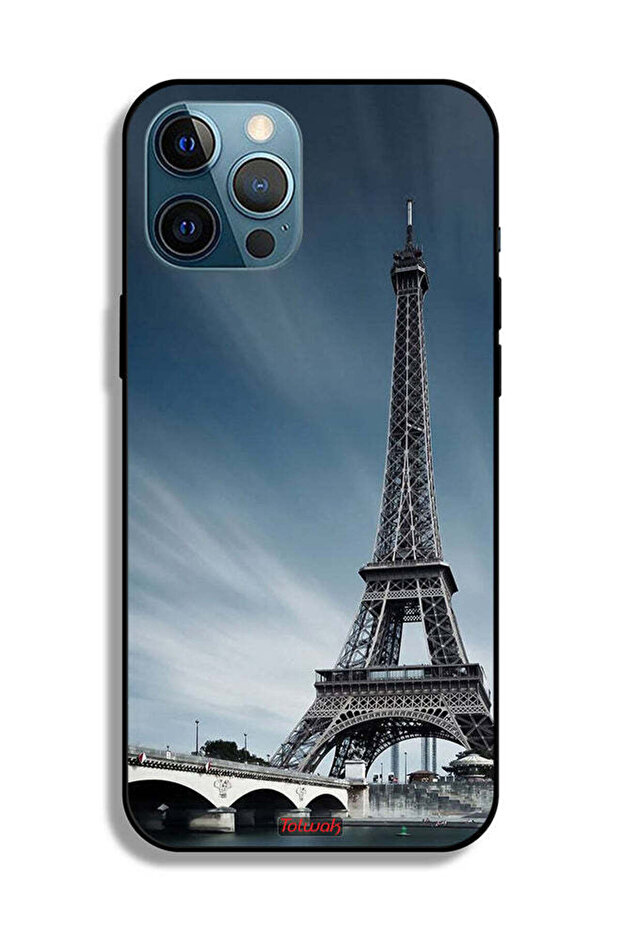 غطاء حماية لجهاز ابل ايفون 12 برو ماكس بتصميم برج ايفل - 2