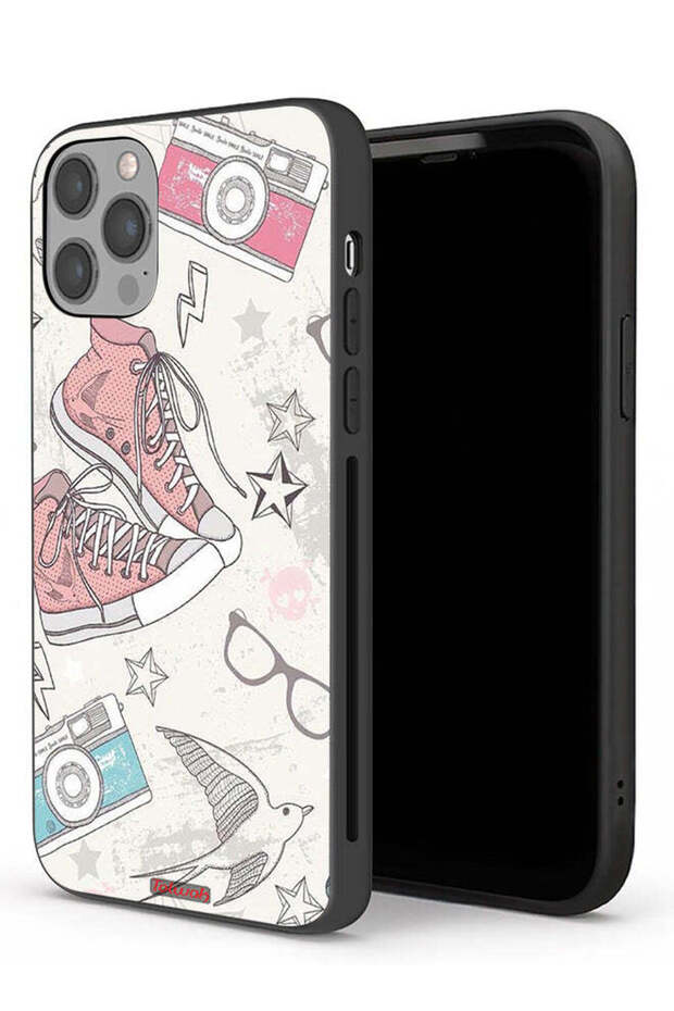 جراب حماية من القماش لهاتف Apple iPhone 12 Pro Max مع حذاء وفن كاميرا