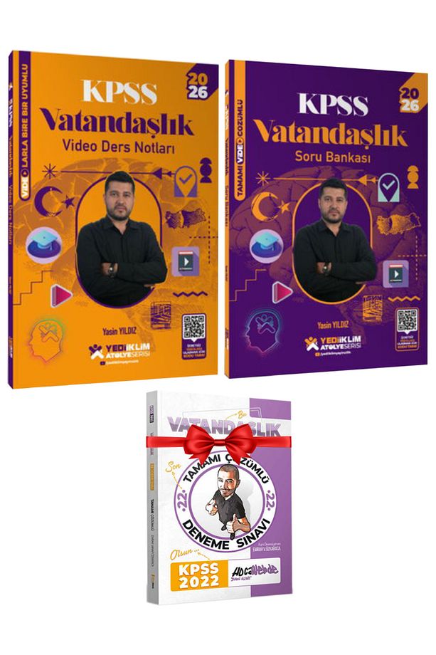 2026 KPSS Vatandaşlık Video Ders Notları+Soru B.+Hediye 22 Deneme|Yasin Yıldız-Emrah Vahap Özkaraca - 1