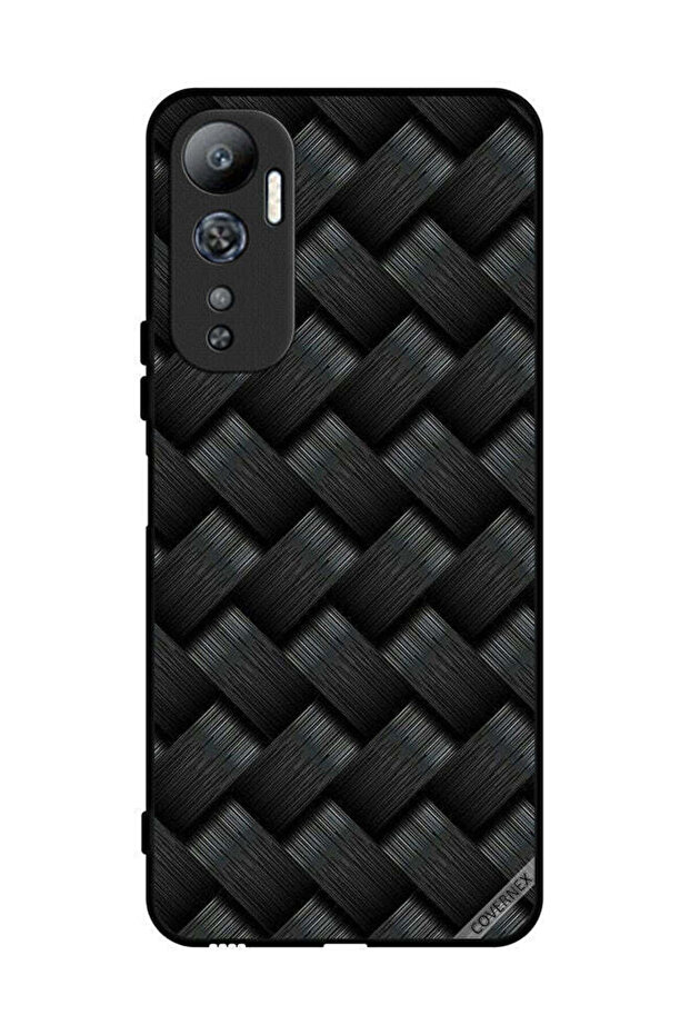 غطاء حماية لهاتف Infinix Hot 20 بنمط خطوط داكنة