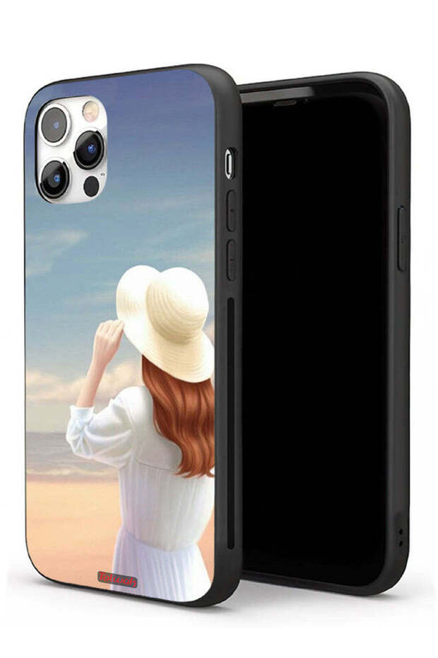 غطاء حماية لجهاز Apple iPhone 11 Pro Max بتصميم قبعة فتاة واقفة