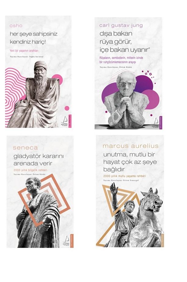 Osho / Seneca / Marcus Aurelius / Carl Gustav Jung 4 Kitap Felsefe seti - 1
