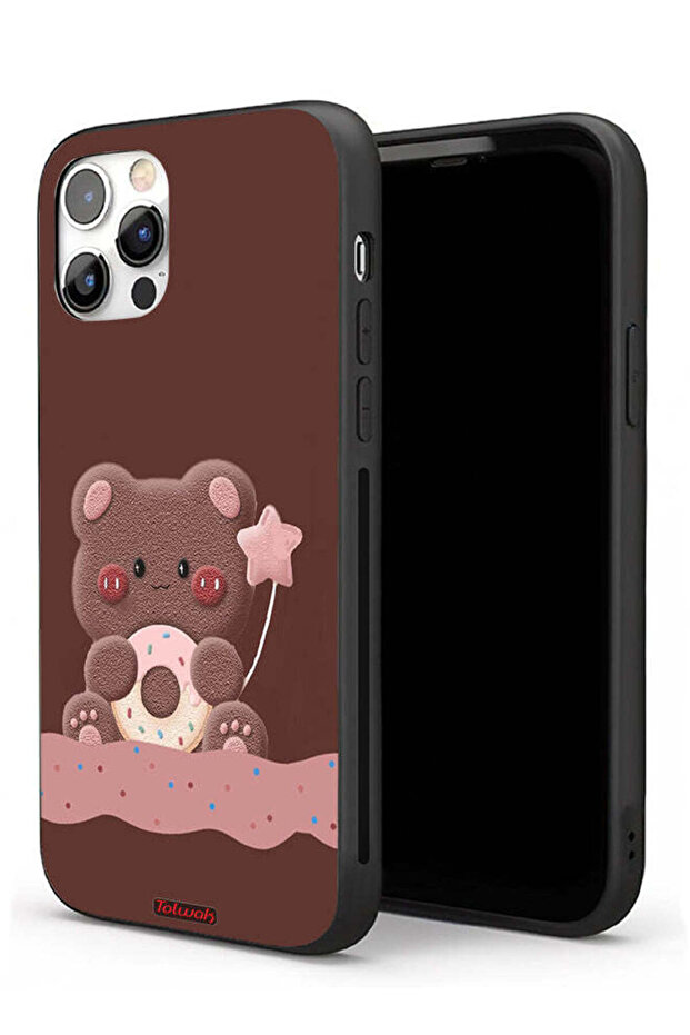 غطاء حماية لجهاز Apple iPhone 11 Pro Max بتصميم دب الدونات