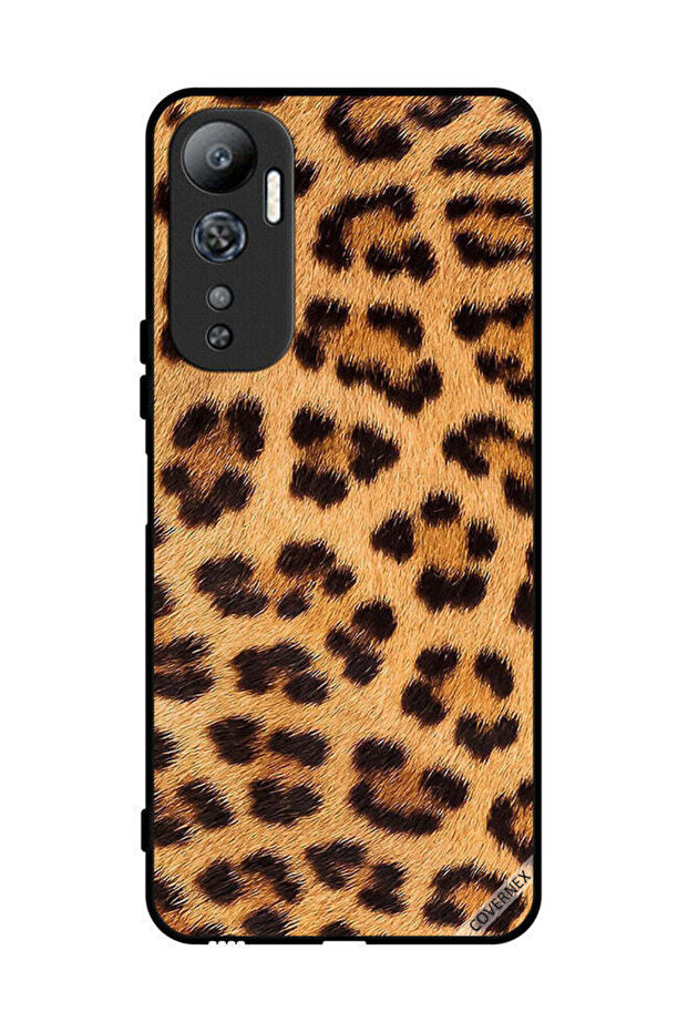 غطاء حماية لهاتف Infinix Hot 20 بنقشة جلد النمر