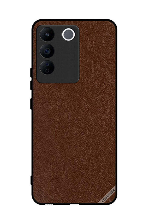 غطاء حماية لهاتف Vivo V27e بنمط جلدي