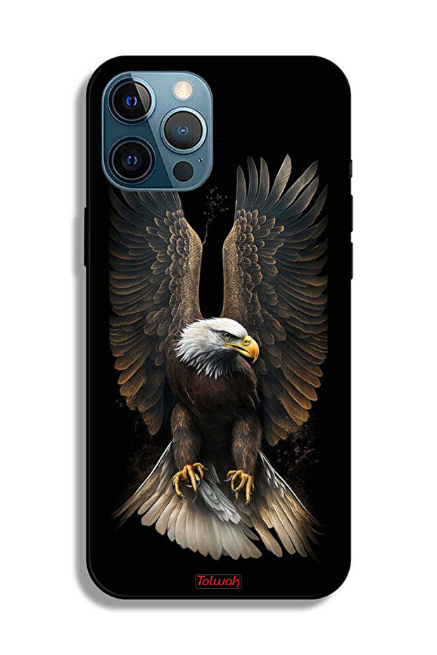 غطاء حماية لجهاز Apple iPhone 12 Pro Max بتصميم أجنحة النسر المنتشر - 2