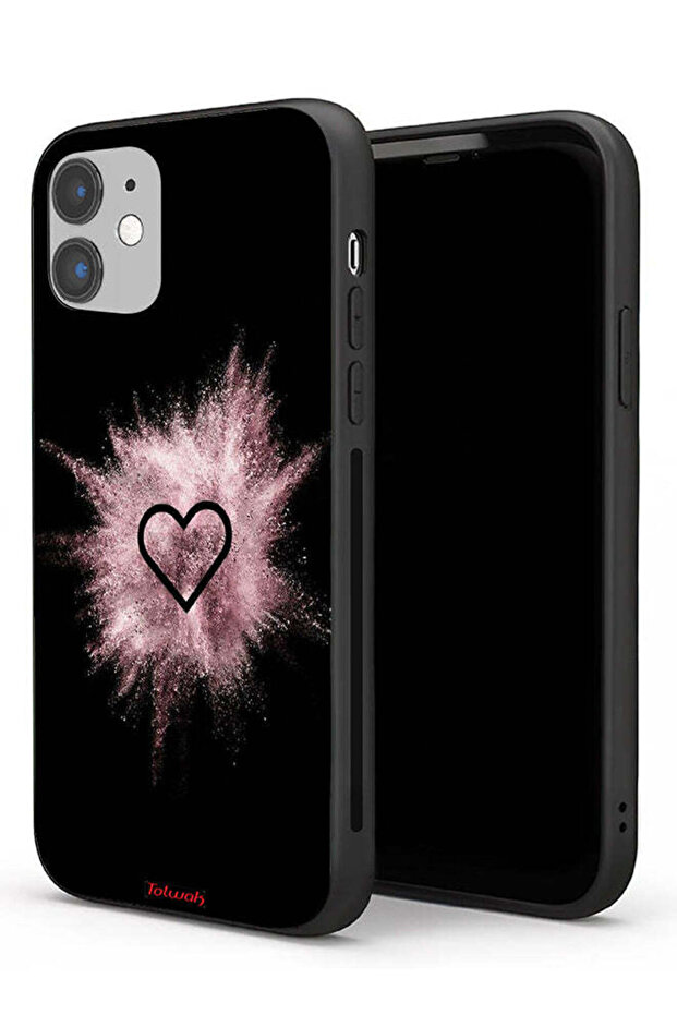 Apple iPhone 11 Protective Case Heart On Glitters