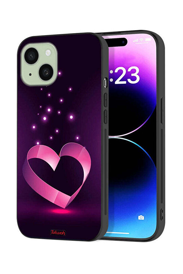 Apple iPhone 15 Plus Protective Case Cover Heart Art