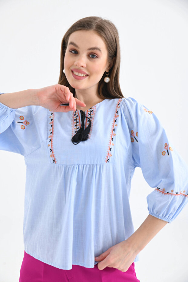 Tkano Bluza sa vezom - 6