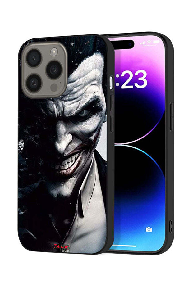 غطاء حماية لجهاز Apple iPhone 15 Pro بتصميم نصف وجه الجوكر