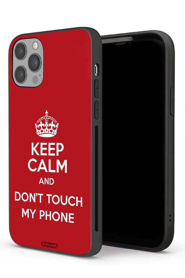 جراب حماية لجهاز Apple iPhone 12 Pro حافظ على هدوئك ولا تلمس هاتفي
