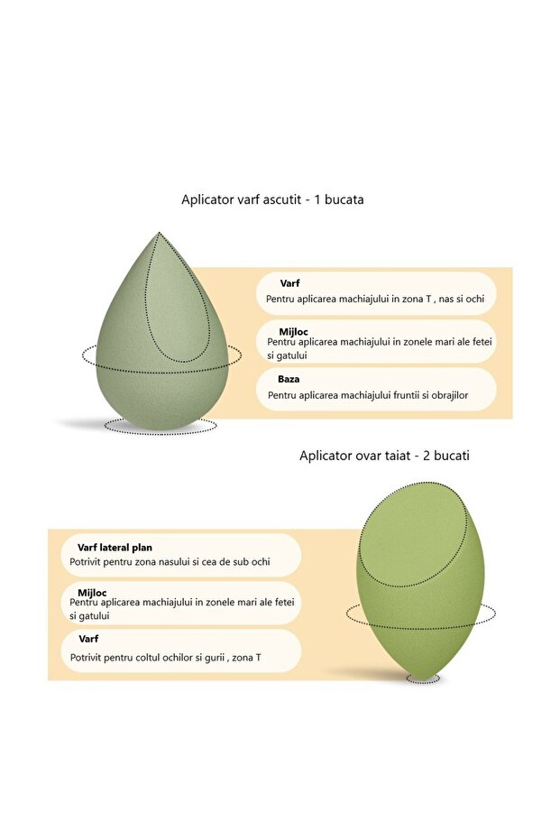 Makeup Sponge Set, Flippy, Premium, 7 pieces, pink - 6