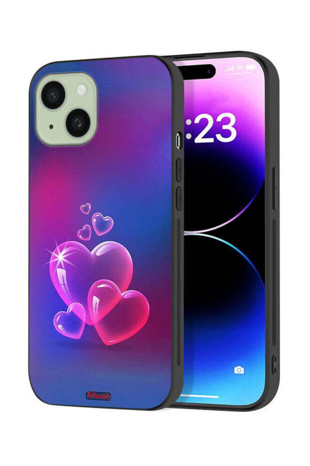 Apple iPhone 15 Plus Protective Case Cover Water Hearts