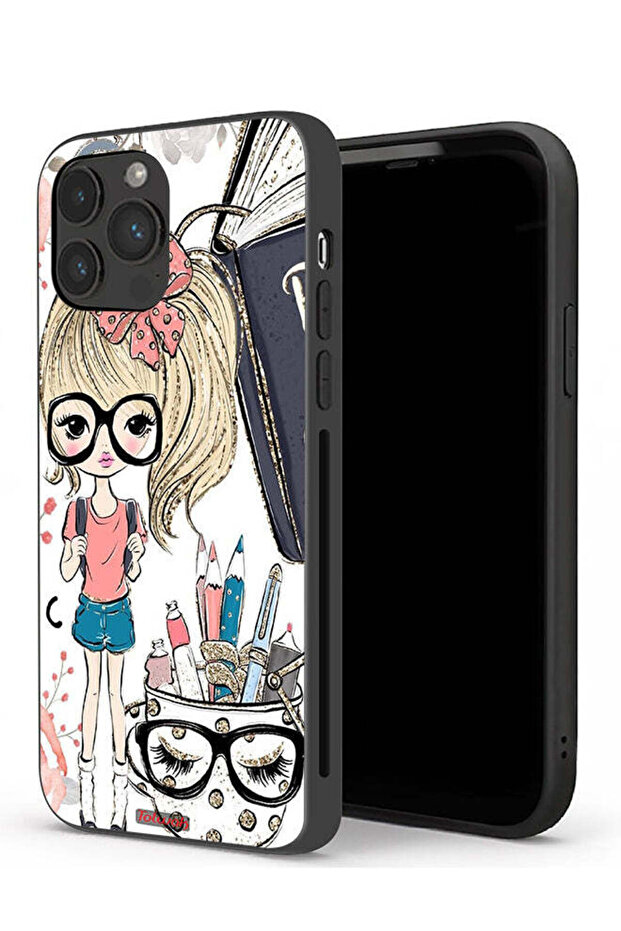 جراب حماية لجهاز Apple iPhone 13 Pro بتصميم فتاة وحيد القرن