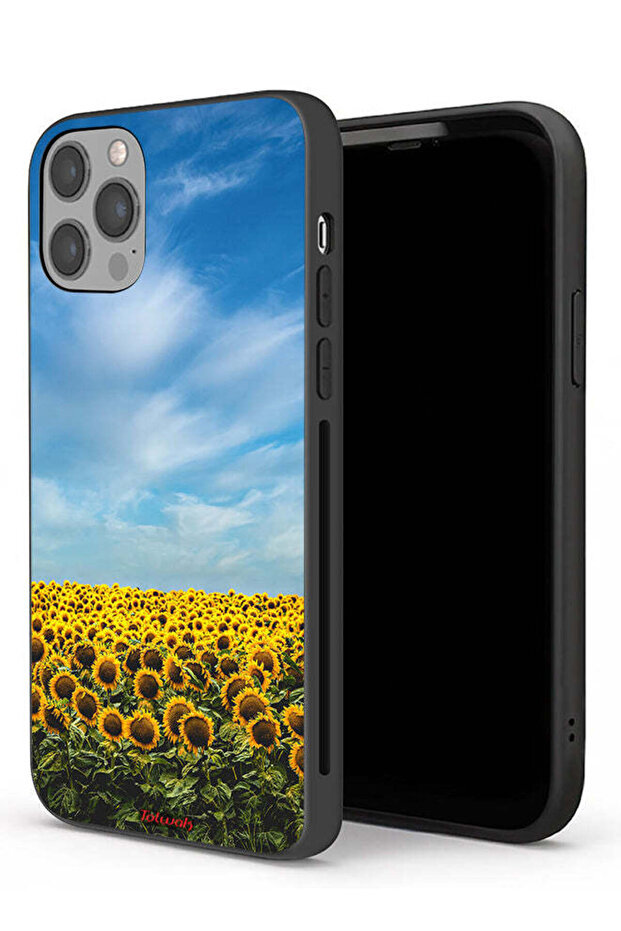 غطاء حماية لجهاز Apple iPhone 12 Pro Max - عباد الشمس تحت السماء