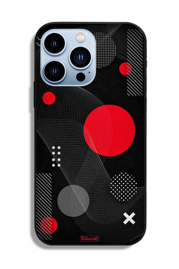 جراب حماية لجهاز Apple iPhone 13 Pro بنمط دائري ومتقاطع - 2