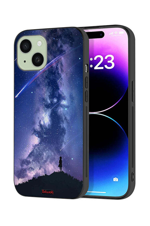 Apple iPhone 15 Plus Protective Case Cover Moving Stars
