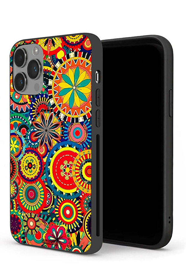 Apple iPhone 14 Pro Max Protective Case Colorful Mandala Pattern
