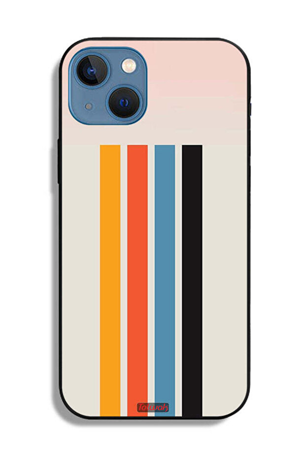 جراب حماية لجهاز Apple iPhone 13 بنمط خطوط مستقيمة - 2