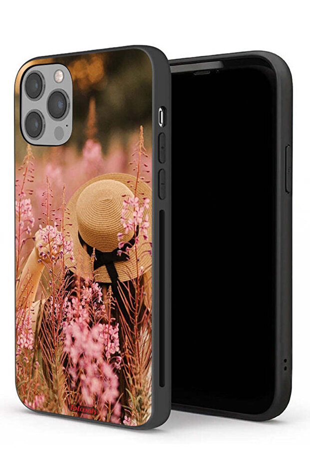 غطاء حماية لجهاز Apple iPhone 12 Pro Max بتصميم فتاة قبعة مزينة بالزهور