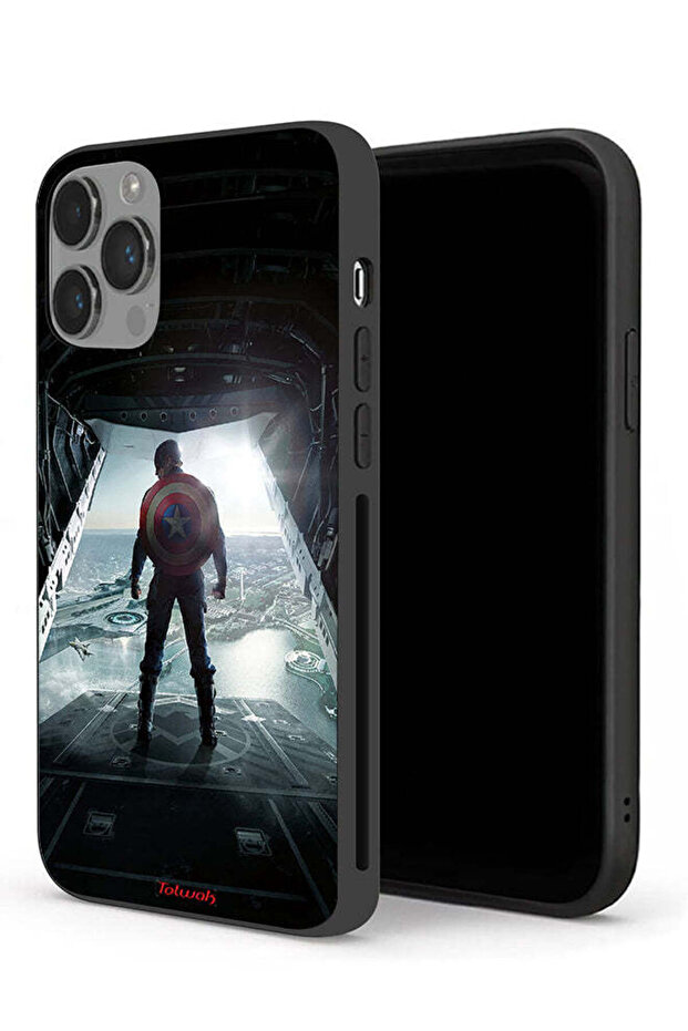 جراب حماية لهاتف Apple iPhone 14 Pro Max بتصميم صورة كابتن أمريكا