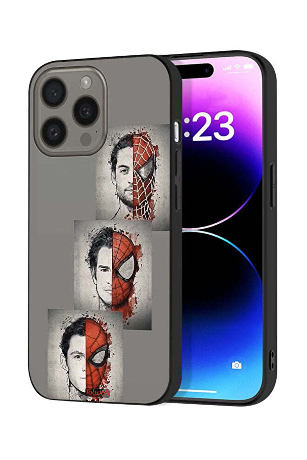 غطاء حماية لجهاز Apple iPhone 15 Pro Max بتصميم Spider Man Art