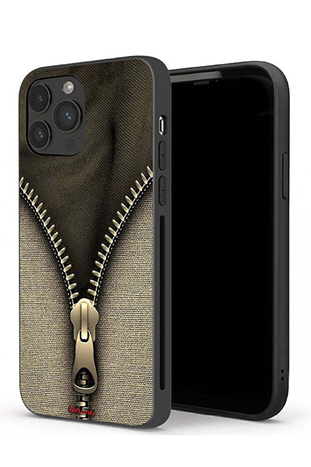 Apple iPhone 13 Pro Protective Case Zip Pattern - 1