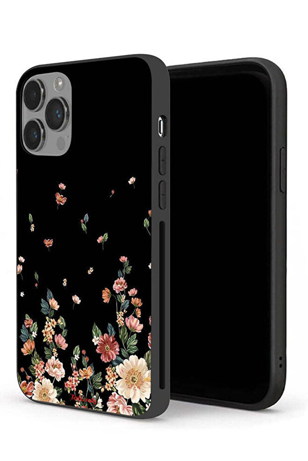 جراب حماية لجهاز Apple iPhone 14 Pro Max مع زهور صغيرة في الأسفل