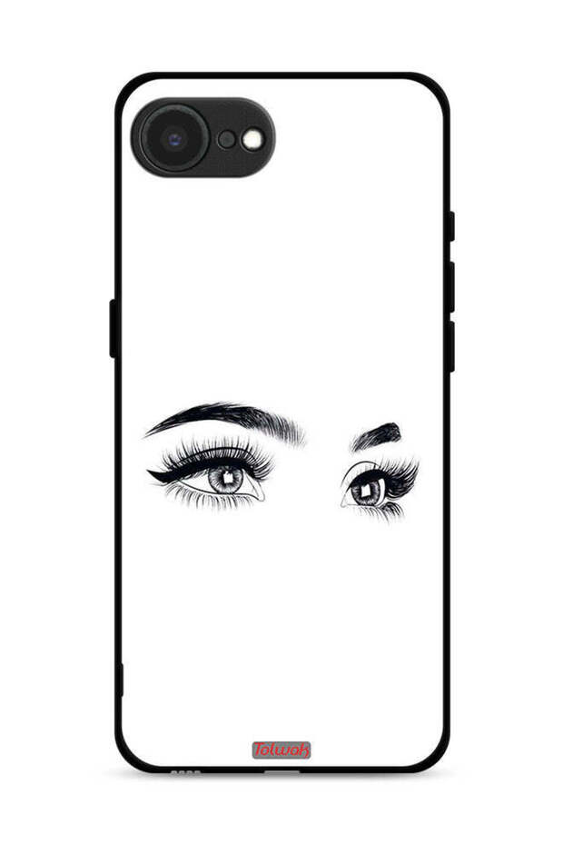 غطاء حماية لجهاز Apple iPhone 16e برسومات عيون فنية