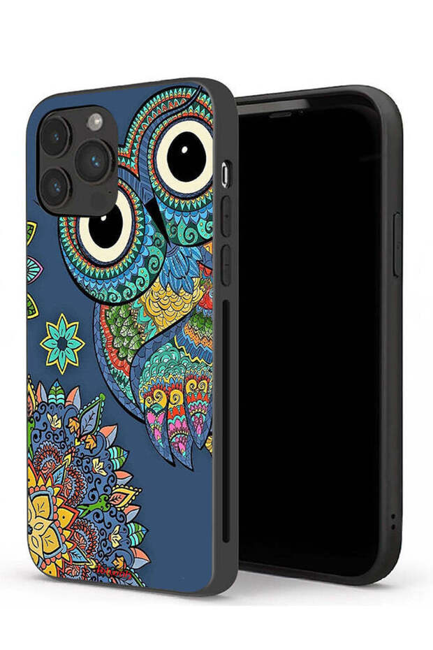 جراب حماية لجهاز Apple iPhone 13 Pro بتصميم بومة زهرية
