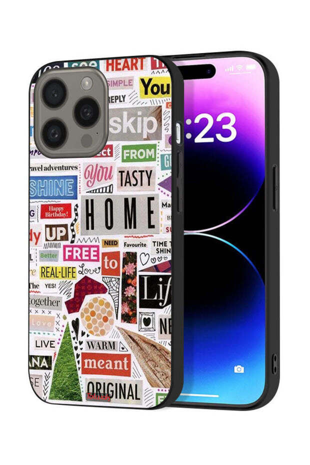غطاء حماية لجهاز Apple iPhone 15 Pro Max مع ملصقات أصلية