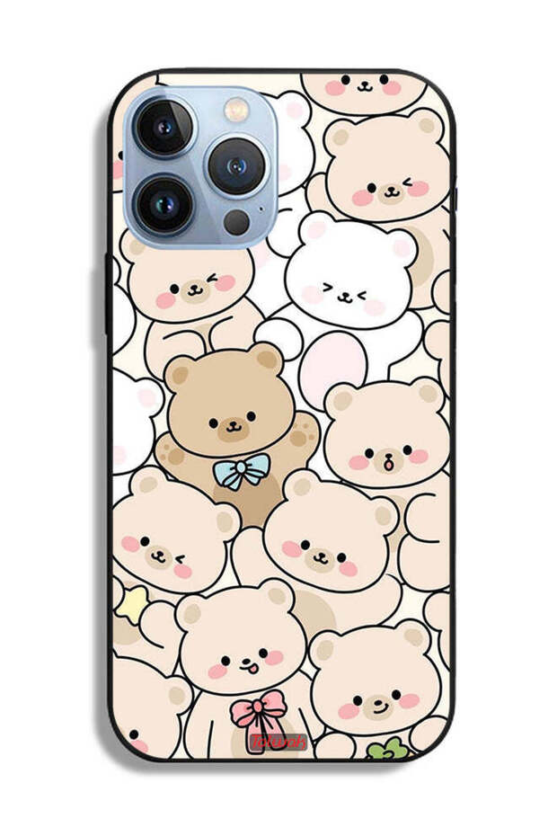 جراب حماية لجهاز Apple iPhone 13 Pro Max بنقشة الدببة - 2