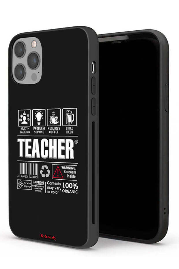 جراب حماية لجهاز Apple iPhone 12 Pro Max ملصق المعلم