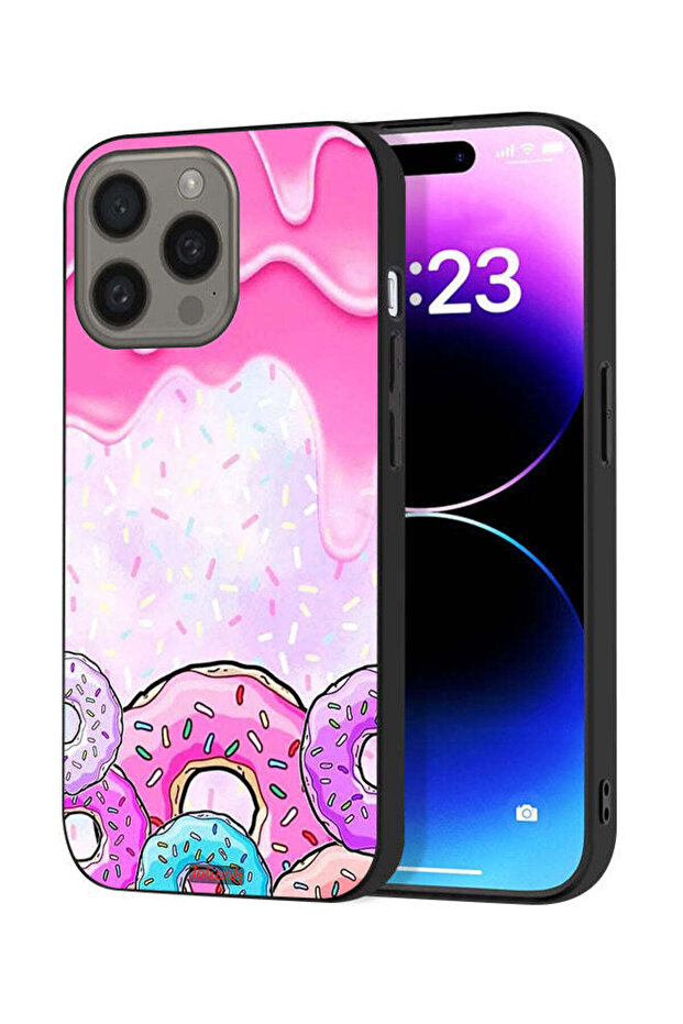 غطاء حماية لجهاز Apple iPhone 15 Pro بألوان الدونات