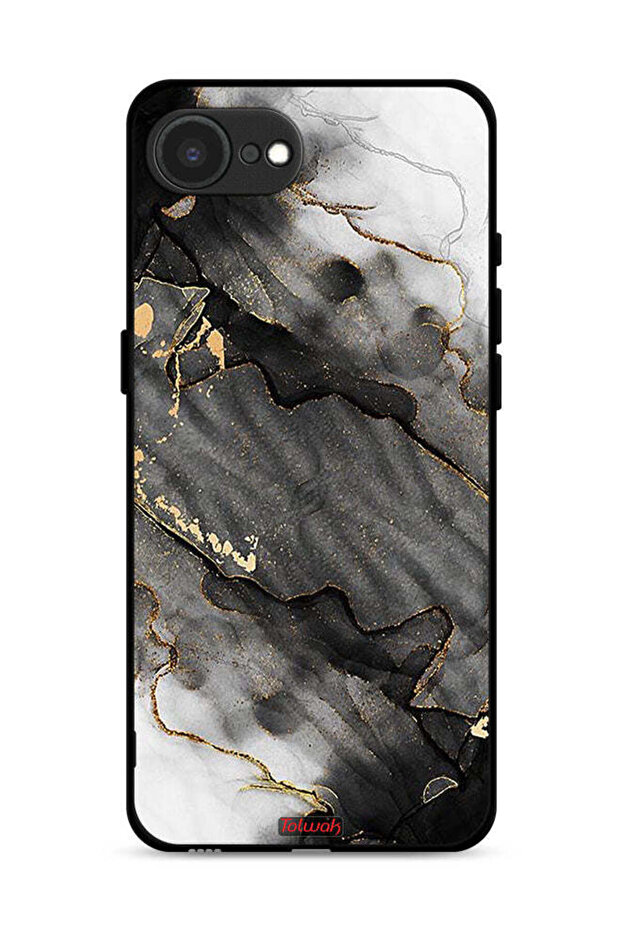 غطاء حماية لجهاز Apple iPhone 16e من الرخام اللامع