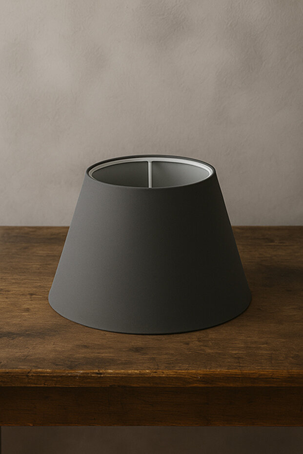 Antrasit Abajur Başlığı 22cm - 1