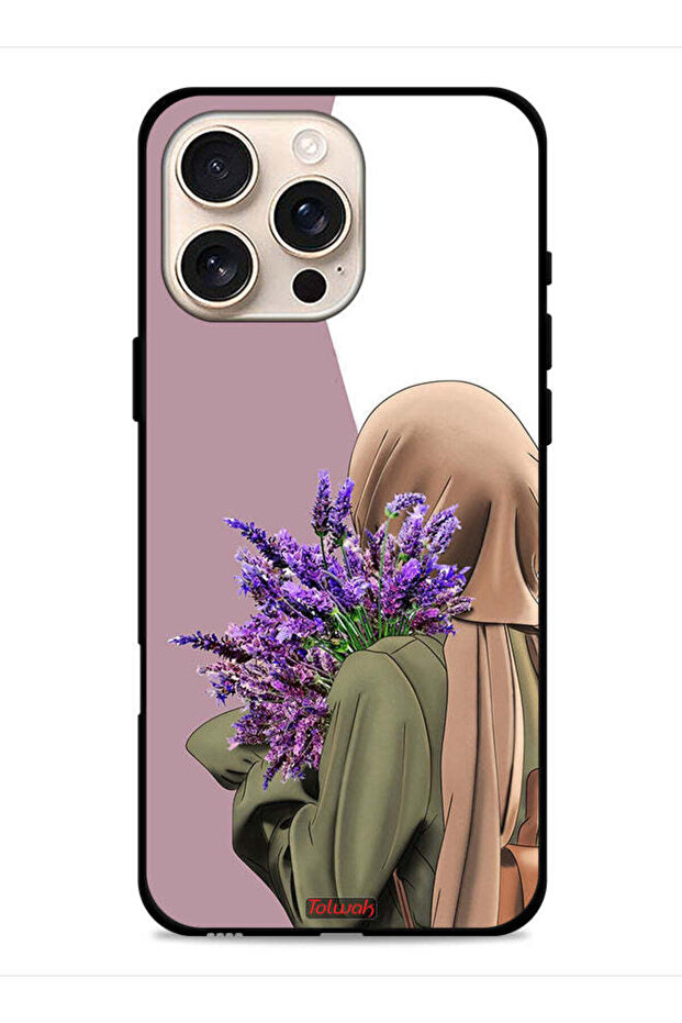 غطاء حماية لجهاز Apple iPhone 16 Pro Max يحمل زهرة