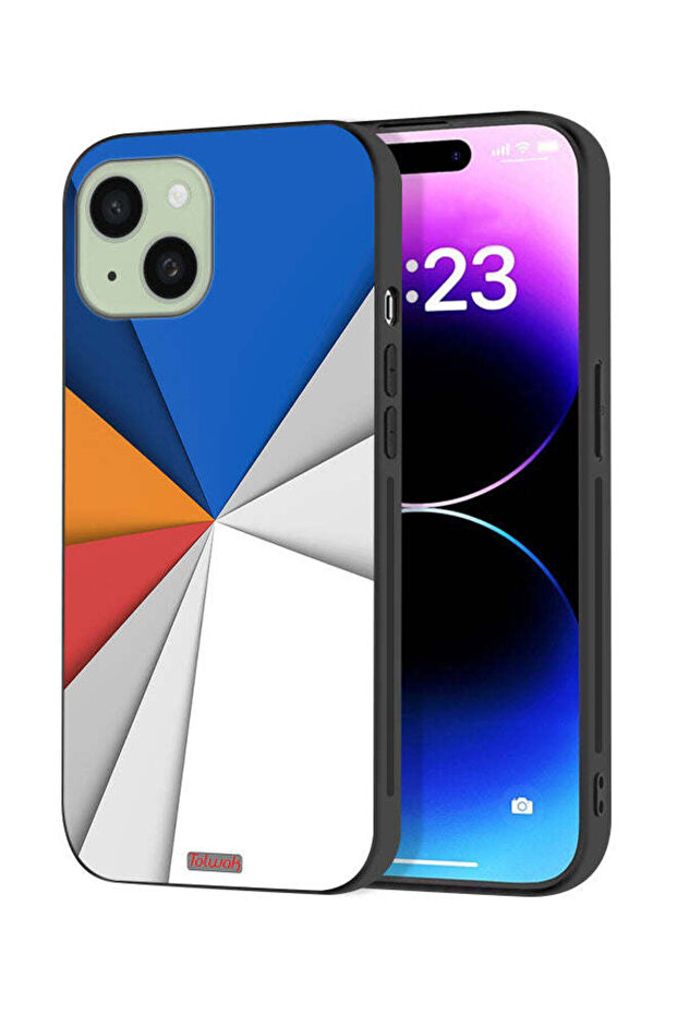 Apple iPhone 15 Plus Protective Case Cover Material Matches Abstract Art