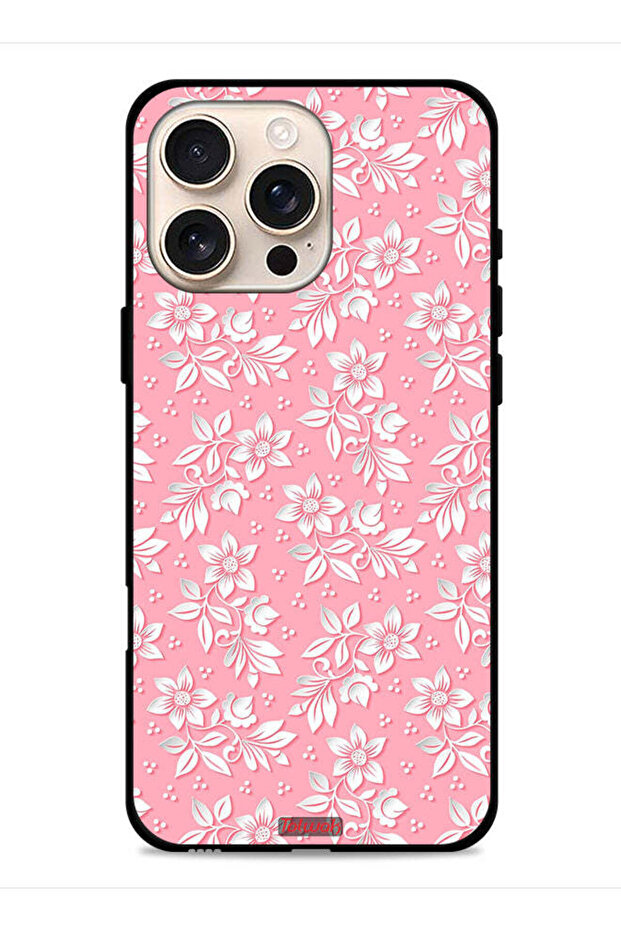 غطاء حماية لجهاز Apple iPhone 16 Pro Max بنمط خلفية زهور - 1