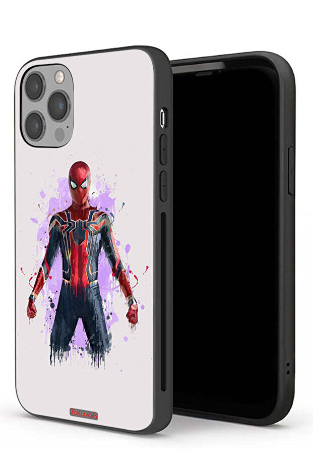 جراب حماية لجهاز Apple iPhone 12 Pro Max بتصميم العنكبوت الحديدي