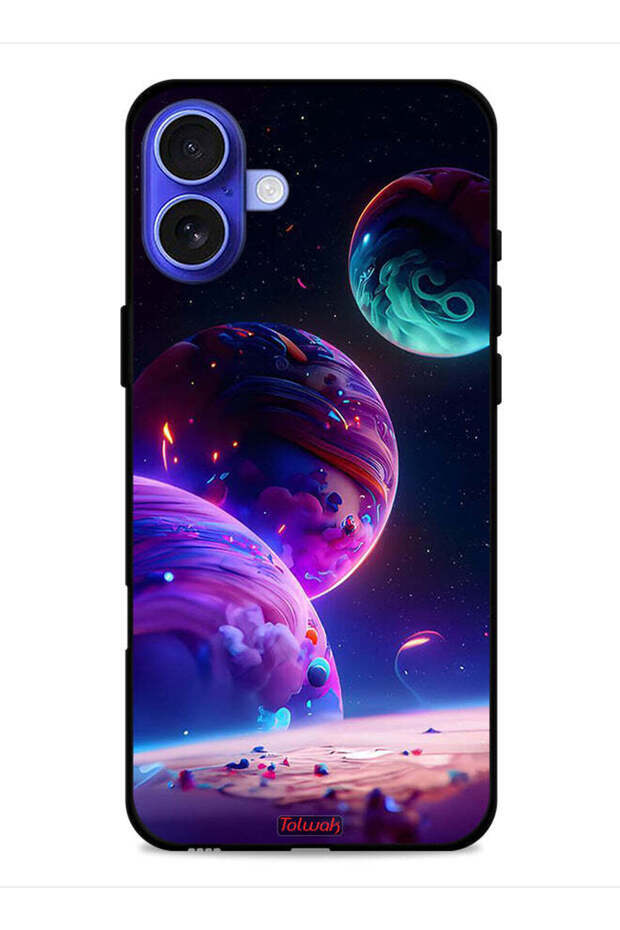 غطاء حماية لجهاز Apple iPhone 16 Plus بنمط كوكبي - 1