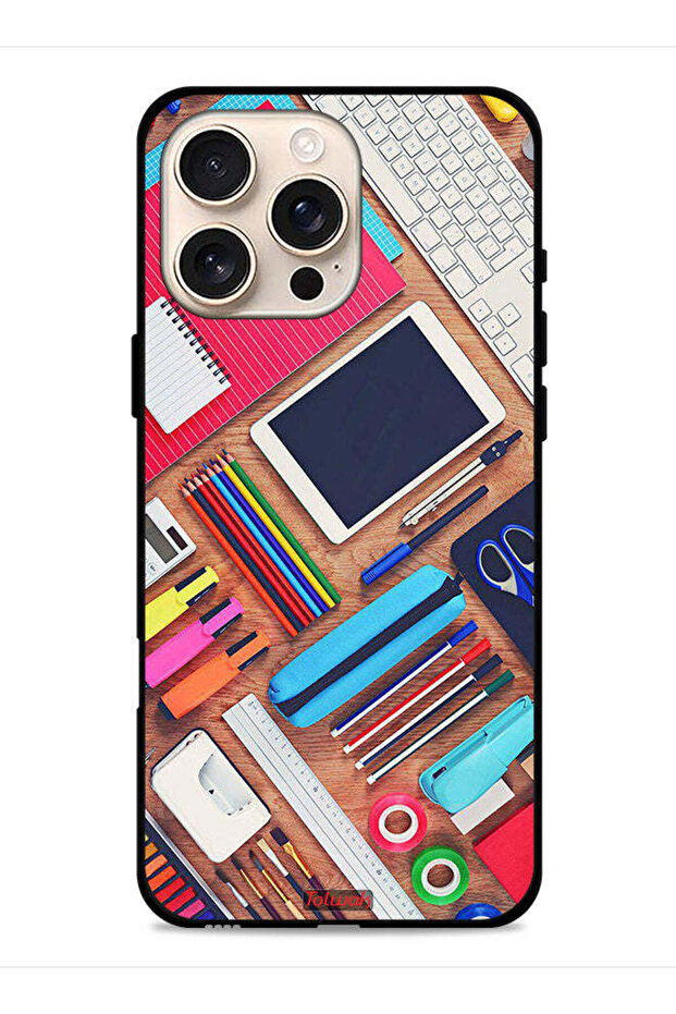 غطاء حماية لجهاز Apple iPhone 16 Pro بتصميم فتاة هواية مكتبية