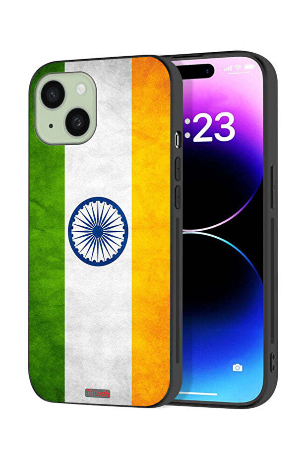 Apple iPhone 15 Plus Protective Case Cover Luminous Indian Flag