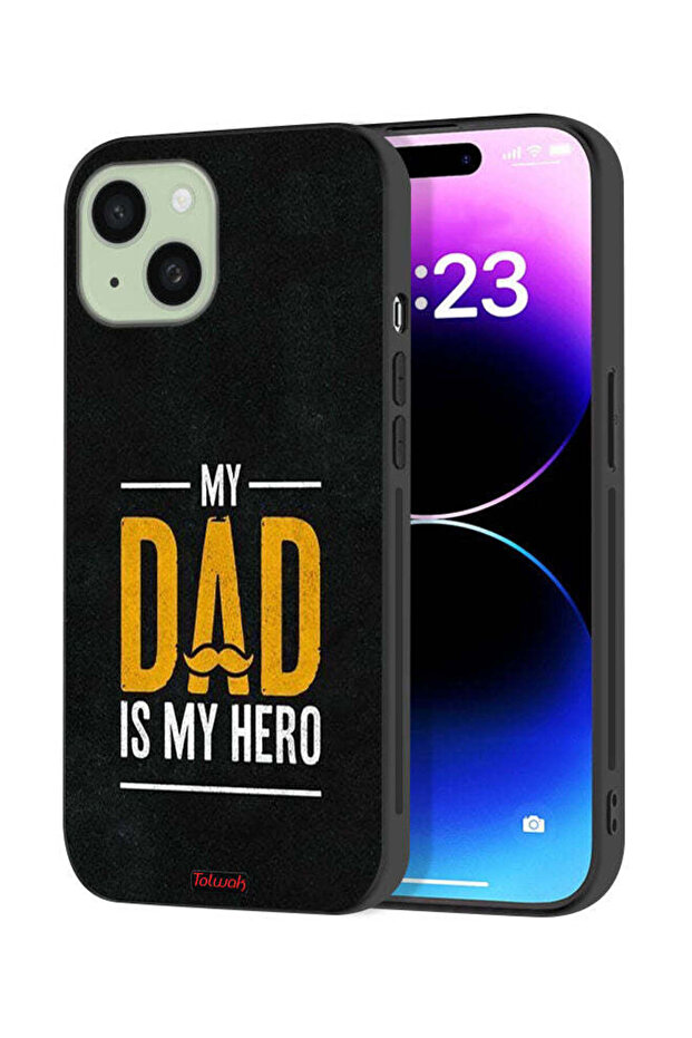 غطاء حماية لجهاز Apple iPhone 15 Plus - أبي هو بطلي