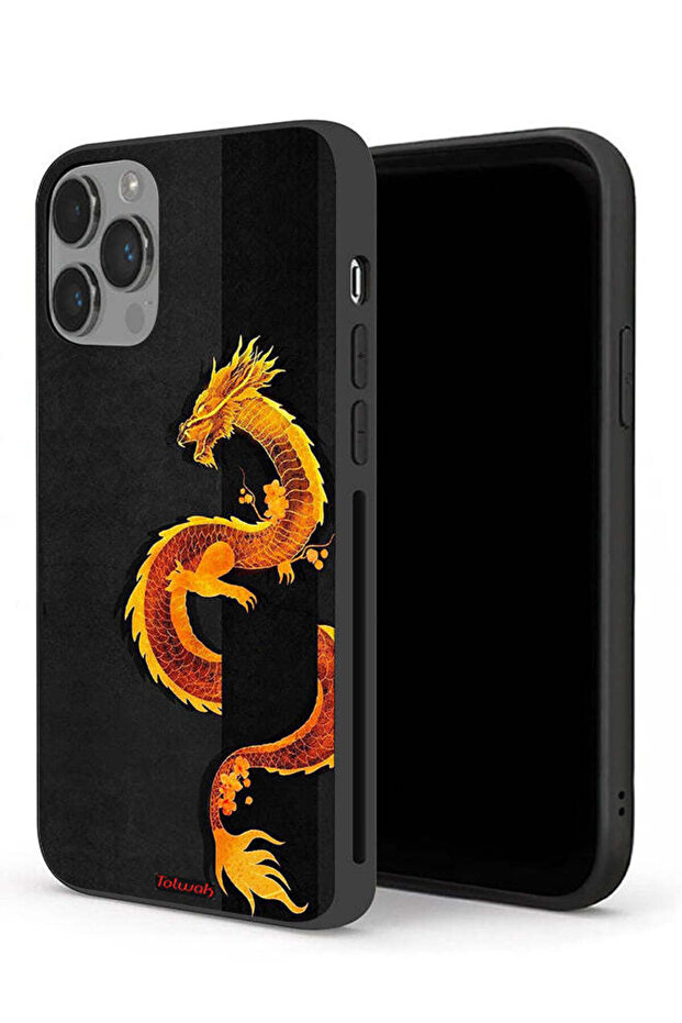 جراب حماية لجهاز Apple iPhone 14 Pro Max بتصميم فن التنين