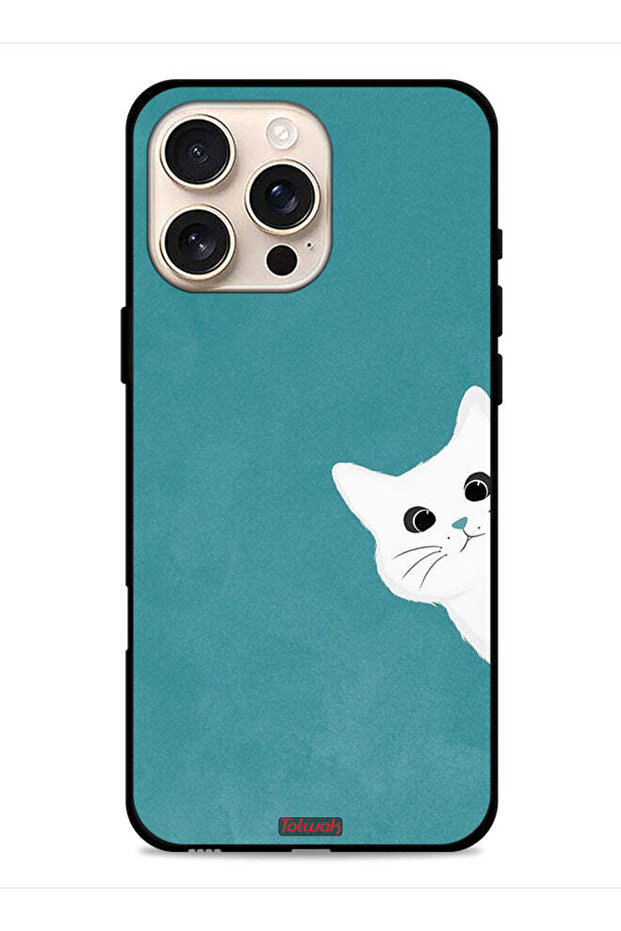 غطاء حماية لجهاز Apple iPhone 16 Pro بتصميم قطة