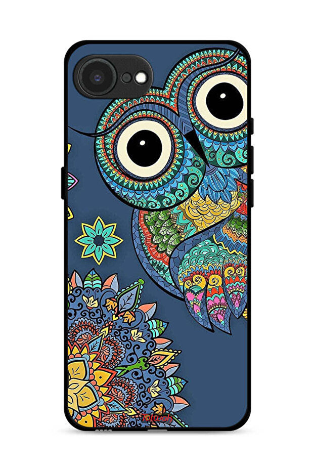 غطاء حماية لجهاز Apple iPhone 16e بتصميم بومة زهرية