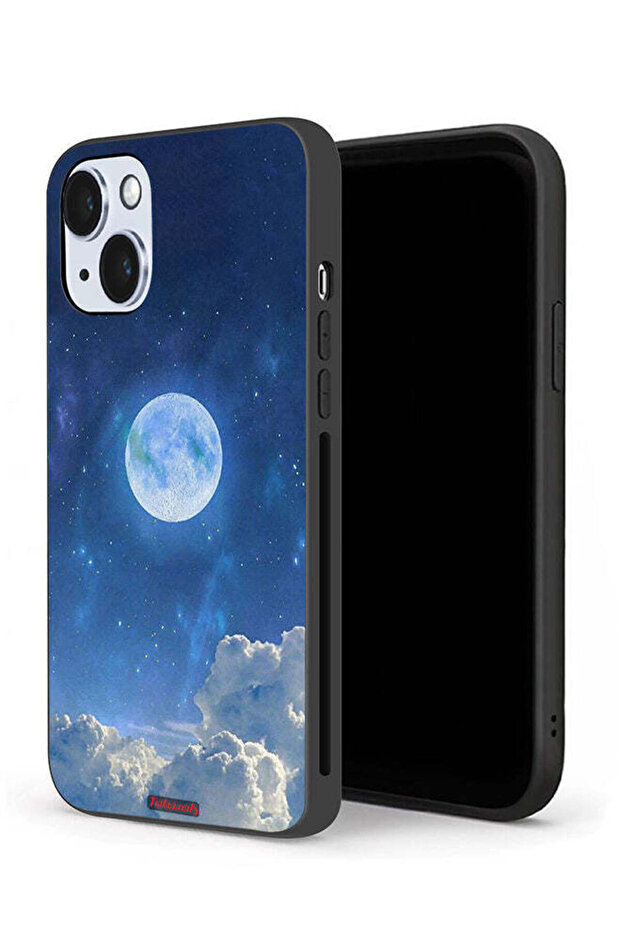 غطاء حماية لجهاز Apple iPhone 14 بتصميم غيوم القمر - 1