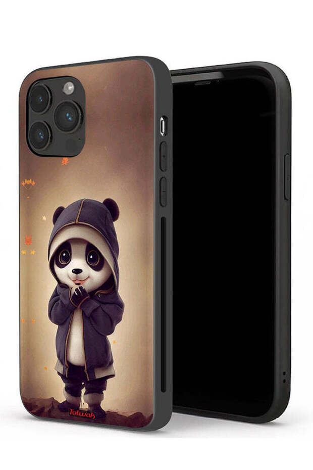 جراب حماية لجهاز Apple iPhone 13 Pro بتصميم باندا صغير لطيف